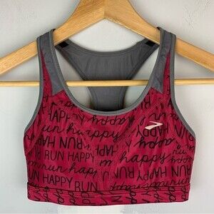 Brooks Moving Comfort Sports Bra Pink Racer Back Style 220421 Size small